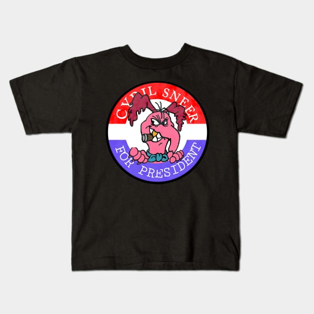 VOTE SNEER Kids T-Shirt by Undeadredneck